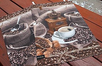 Úžitkový textil - Vaflové utierky káva - 14199939_
