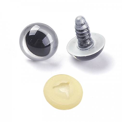  - Bezpečnostné oči, 18,5 mm, cena za 1 pár (sivé) - 14198009_
