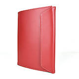 Papiernictvo - Kožený zápisník A5, červená farba - 14198277_