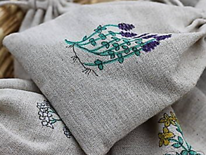 Úžitkový textil - Veľké maľované ľanové vrecká na bylinky podľa želania - 14197527_