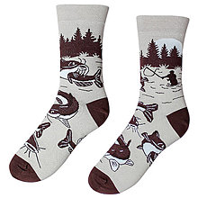 Ponožky, pančuchy, obuv - Dizajnové ponožky - Ryba - 14197180_