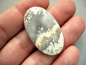 Minerály - Kabošon - achát krajkový 39 mm, č.16f - 14199845_