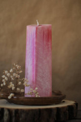 Sviečky - Sviečka ♥SRDCE♥ z palmového vosku (duhové (každé je iné)) - 14201796_