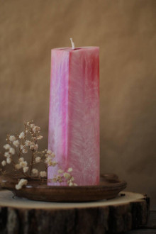 Svietidlá a sviečky - Sviečka ♥SRDCE♥ z palmového vosku (duhové (každé je iné)) - 14201796_