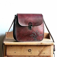 Kabelky - Kožená kabelka Antique leather *Mahogany* - 14202553_