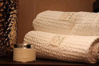 Úžitkový textil - Ľanový waflový uterák (70x140) - 14202973_