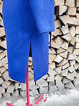 Bundy a kabáty - Flaušový modrý zimný kabát - rôzne farby - 14201326_