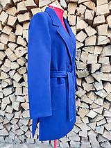 Bundy a kabáty - Flaušový modrý zimný kabát - rôzne farby - 14201327_