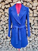 Bundy a kabáty - Flaušový modrý zimný kabát - rôzne farby - 14201329_