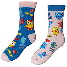 Ponožky, pančuchy, obuv - Veselé ponožky - Sova - 14201549_