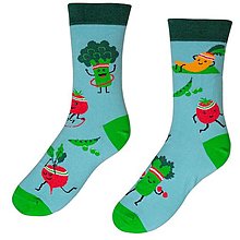 Ponožky, pančuchy, obuv - Vtipné ponožky - Zelenina - 14203280_