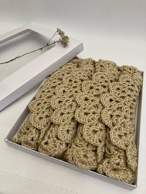 Úžitkový textil - prestieranie "háčkované LATTE" - 14203141_