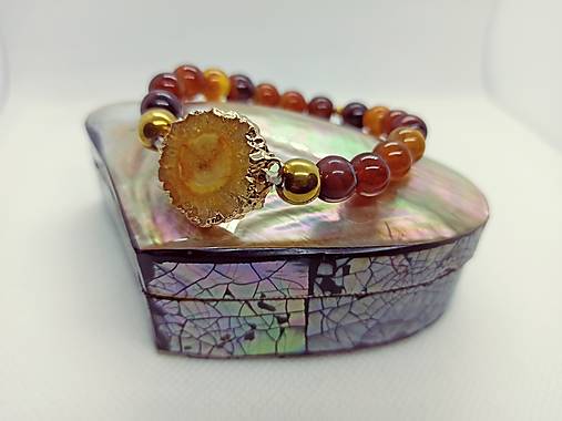 Náramky - Náramok/Achát, Tigrie oko, Hematit  - 14204401_