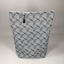Iné tašky - Desiatové vrecúško - nepremokavé (sivo biele) - 14205603_