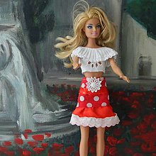 Hračky - Dvojkomplety pre Barbie (Suknička a blúzka) - 14205988_