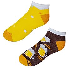 Ponožky, pančuchy, obuv - Vtipné členkové ponožky - Pivo - 14204870_