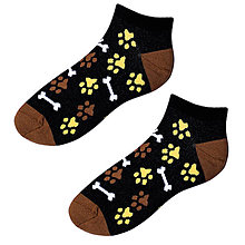 Ponožky, pančuchy, obuv - Členkové ponožky - Psie labky - 14204960_