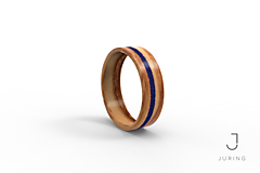 Drevený prsteň Oliva & Lapis Lazuli