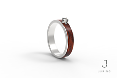 Prstene - Zásnubný prsteň JURING Palisander Slim - 14206069_
