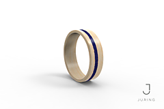 Prstene - Drevený prsteň Javor & Lapis Lazuli - 14207624_