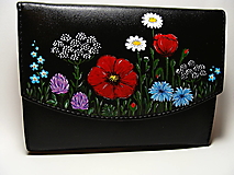 Kožená peňaženka - kvetinová (Louka)