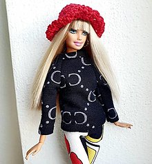 Hračky - Červený klobúčik pre Barbie - 14209711_