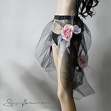 Sukne - Dekoračná sukňa s kvetmi - 14208128_