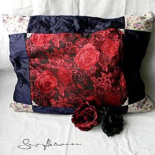 Úžitkový textil - BOHO návliečka s ružami 60 x 44 - 14211245_