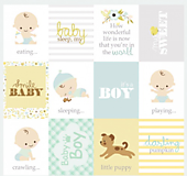 Papier - Scrapmir Smile Baby Cards 12x12 inch scrapbook papier - 35% ZĽAVA - 14211086_