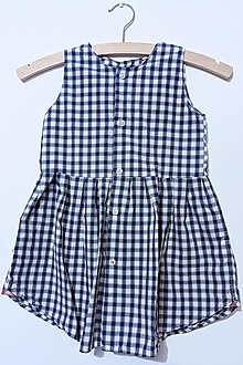 Detské oblečenie - ♻️👗 Detské košeľové šaty upcyklované (Modrá s nádychom ružovej + scrunchie - 116) - 14210612_