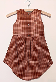 Detské oblečenie - ♻️👗 Detské košeľové šaty upcyklované (Vidiecke + scrunchie - 116) - 14210618_