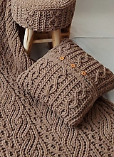 Detský textil - Dekoratívna súprava z vlny puffy/puffy fine - deka, poťahy na taburetky, vankúšik - 14209692_