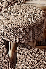 Detský textil - Dekoratívna súprava z vlny puffy/puffy fine - deka, poťahy na taburetky, vankúšik - 14209715_