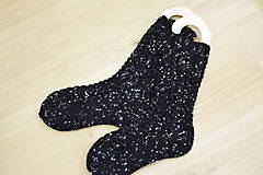 Ponožky, pančuchy, obuv - vysoké dámske s osmičkovým a dierkovaným vzorom - čierna (v.38-40) - 14210193_