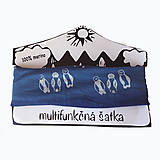 Šatky - Multifunkčná šatka tučniaci - modrá - 14215959_