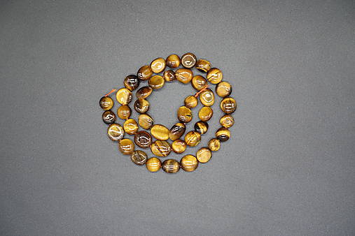 Minerály - Tigrie oko ovál šnúra (44-45ks) - 14212458_