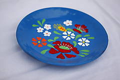Nádoby - Dekoračný maľovaný keramický tanier na stenu Grécky vidiek - 14218448_