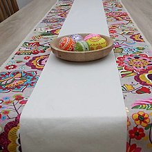 Úžitkový textil - TILDA - farebné ornamentové kvety(2) - behúň - 14216415_