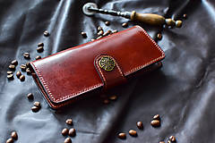 Peňaženky - handmade kožená dámska peňaženka - 14219606_