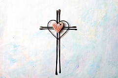 Dekorácie - nástenný krížik * 18 cm - 14218494_
