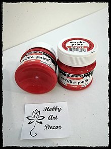 Farby-laky - Akrylová farba matná rúžovo červená 230 ml - 14216966_
