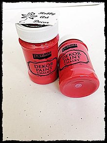 Farby-laky - Decor paint soft červená 100 ml - 14219558_