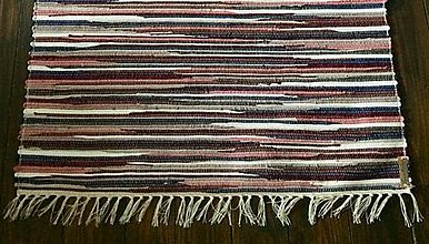 Úžitkový textil - Hnedo-modro-ružový koberec - 14223012_