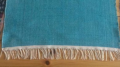 Úžitkový textil - Tmavotyrkysový jednoduchý koberec - 14223281_