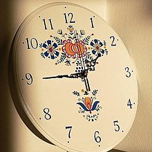 Hodiny - Maľované folklórne hodiny - 14220440_