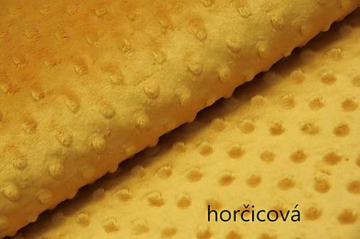 Detský textil - Vankúšový mantinel ... minky mentol (30 x 30 cm -horčicová) - 14220256_