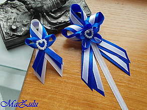 Svadobné pierka - svadobné pierka v kráľovskej modrej - 14221543_