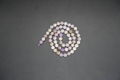 Minerály - Nefrit levenduľový 4-6-8-10 (70ks (6mm)) - 14220759_