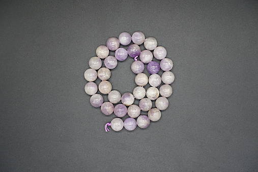 Minerály - Nefrit levenduľový 4-6-8-10 (40ks (10mm)) - 14220771_