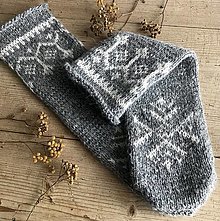 Ponožky, pančuchy, obuv - Fusakle od ovečky ... nórsky vzor ... - 14221567_